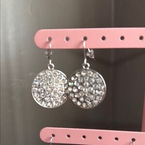 Elegant Silver Crystal Earrings
